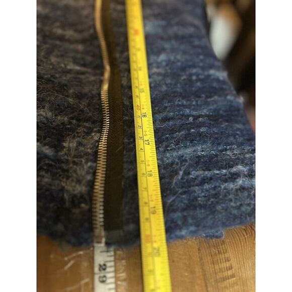 ANTHROPOLOGIE DOLAN Virgin Wool Sweater Womens Sz M Asymmetrical Zip Grunge Moto - Picture 7 of 12